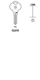 Toon details voor Silca Autosleutel z/plastic kop brass CLU1R Afbeelding van Silca Autosleutel z/plastic kop brass CLU1R