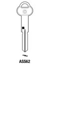 Toon details voor Silca Autosleutel z/plastic kop brass ASS62 Afbeelding van Silca Autosleutel z/plastic kop brass ASS62