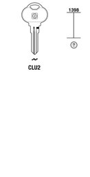 Toon details voor Silca Autosleutel z/plastic kop brass CLU2 Afbeelding van Silca Autosleutel z/plastic kop brass CLU2