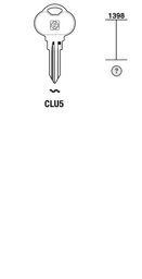 Toon details voor Silca Autosleutel z/plastic kop brass CLU5 Afbeelding van Silca Autosleutel z/plastic kop brass CLU5