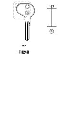 Toon details voor Silca Autosleutel z/plastic kop brass FH24R Afbeelding van Silca Autosleutel z/plastic kop brass FH24R