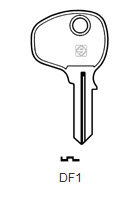 Toon details voor Silca Autosleutel z/plastic kop brass DF1 Afbeelding van Silca Autosleutel z/plastic kop brass DF1