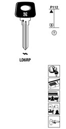 Toon details voor Silca Autosleutel plastic kop staal LD6RP Afbeelding van Silca Autosleutel plastic kop staal LD6RP