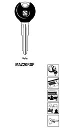 Toon details voor Silca Autosleutel plastic kop staal MAZ20RGP Afbeelding van Silca Autosleutel plastic kop staal MAZ20RGP