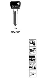 Toon details voor Silca Autosleutel plastic kop staal MAZ7BP Afbeelding van Silca Autosleutel plastic kop staal MAZ7BP