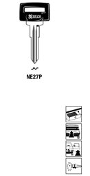 Toon details voor Silca Autosleutel plastic kop staal NE27P Afbeelding van Silca Autosleutel plastic kop staal NE27P