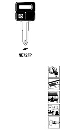 Toon details voor Silca Autosleutel plastic kop staal NE72FP Afbeelding van Silca Autosleutel plastic kop staal NE72FP