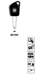 Toon details voor Silca Autosleutel plastic kop staal NE72KP Afbeelding van Silca Autosleutel plastic kop staal NE72KP