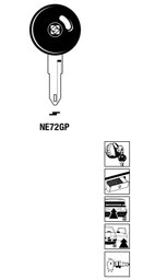Toon details voor Silca Autosleutel plastic kop staal NE72GP Afbeelding van Silca Autosleutel plastic kop staal NE72GP
