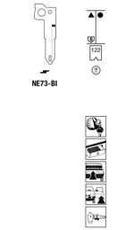 Toon details voor Silca Autosleutel z/plastic kop staal NE73-BI Afbeelding van Silca Autosleutel z/plastic kop staal NE73-BI