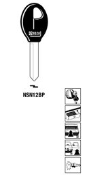 Toon details voor Silca Autosleutel plastic kop staal NSN12BP Afbeelding van Silca Autosleutel plastic kop staal NSN12BP