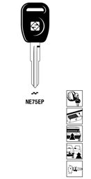 Toon details voor Silca Autosleutel plastic kop staal NE75EP Afbeelding van Silca Autosleutel plastic kop staal NE75EP