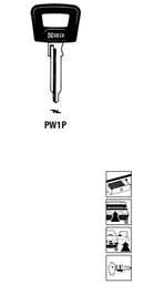 Toon details voor Silca Autosleutel plastic kop staal PW1P Afbeelding van Silca Autosleutel plastic kop staal PW1P