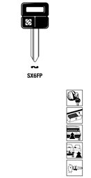 Toon details voor Silca Autosleutel plastic kop staal SX6FP Afbeelding van Silca Autosleutel plastic kop staal SX6FP