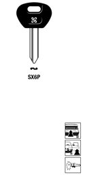 Toon details voor Silca Autosleutel plastic kop staal SX6P Afbeelding van Silca Autosleutel plastic kop staal SX6P