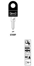 Toon details voor Silca Autosleutel plastic kop staal GT6RP Afbeelding van Silca Autosleutel plastic kop staal GT6RP