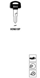 Toon details voor Silca Autosleutel plastic kop staal HON61BP Afbeelding van Silca Autosleutel plastic kop staal HON61BP