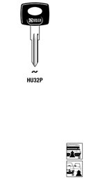 Toon details voor Silca Autosleutel plastic kop staal HU32P Afbeelding van Silca Autosleutel plastic kop staal HU32P