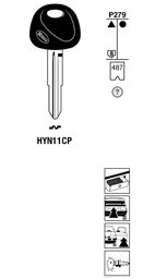 Toon details voor Silca Autosleutel plastic kop staal HYN11CP Afbeelding van Silca Autosleutel plastic kop staal HYN11CP