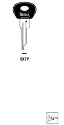 Toon details voor Silca Autosleutel plastic kop brass SX7P Afbeelding van Silca Autosleutel plastic kop brass SX7P