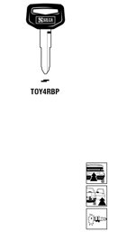 Toon details voor Silca Autosleutel plastic kop brass TOY4RBP Afbeelding van Silca Autosleutel plastic kop brass TOY4RBP