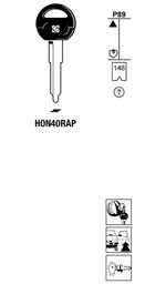 Toon details voor Silca Autosleutel plastic kop brass HON40RAP Afbeelding van Silca Autosleutel plastic kop brass HON40RAP