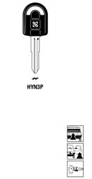 Toon details voor Silca Autosleutel plastic kop brass HYN3P Afbeelding van Silca Autosleutel plastic kop brass HYN3P