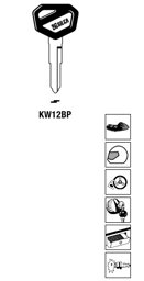 Toon details voor Silca Autosleutel plastic kop brass KW12BP Afbeelding van Silca Autosleutel plastic kop brass KW12BP