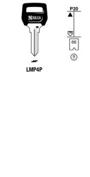 Toon details voor Silca Autosleutel plastic kop brass LMP4P Afbeelding van Silca Autosleutel plastic kop brass LMP4P