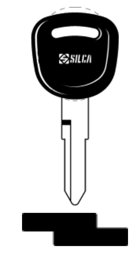 Toon details voor Silca Autosleutel plastic kop brass KYM1RP Afbeelding van Silca Autosleutel plastic kop brass KYM1RP