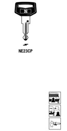Toon details voor Silca Autosleutel plastic kop brass NE23CP Afbeelding van Silca Autosleutel plastic kop brass NE23CP
