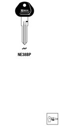 Toon details voor Silca Autosleutel plastic kop brass NE38BP Afbeelding van Silca Autosleutel plastic kop brass NE38BP