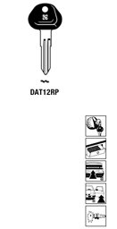 Toon details voor Silca Autosleutel plastic kop brass DAT12RP Afbeelding van Silca Autosleutel plastic kop brass DAT12RP