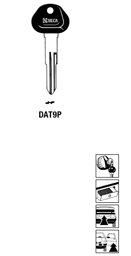 Toon details voor Silca Autosleutel plastic kop brass DAT9P Afbeelding van Silca Autosleutel plastic kop brass DAT9P