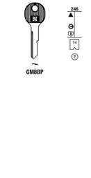 Toon details voor Silca Autosleutel plastic kop brass GM8BP Afbeelding van Silca Autosleutel plastic kop brass GM8BP