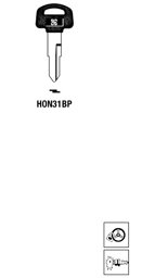 Toon details voor Silca Autosleutel plastic kop brass HON31BP Afbeelding van Silca Autosleutel plastic kop brass HON31BP