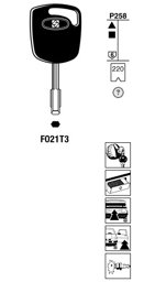 Toon details voor Silca Transpondersleutel staal FO21T3 Afbeelding van Silca Transpondersleutel staal FO21T3