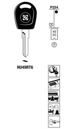 Toon details voor Silca Transpondersleutel brass HU49RT6 Afbeelding van Silca Transpondersleutel brass HU49RT6