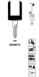 Toon details voor Silca Transpondersleutel brass HU46BT12 Afbeelding van Silca Transpondersleutel brass HU46BT12