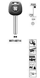 Toon details voor Silca Transpondersleutel brass MIT14BT14 Afbeelding van Silca Transpondersleutel brass MIT14BT14