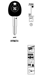 Toon details voor Silca Transpondersleutel brass HYN6T4 Afbeelding van Silca Transpondersleutel brass HYN6T4