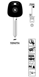 Toon details voor Silca Transpondersleutel brass TOY47T4 Afbeelding van Silca Transpondersleutel brass TOY47T4