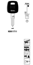 Toon details voor Silca Transpondersleutel brass NSN11T11 Afbeelding van Silca Transpondersleutel brass NSN11T11