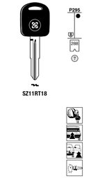 Toon details voor Silca Transpondersleutel brass SZ11RT18 Afbeelding van Silca Transpondersleutel brass SZ11RT18