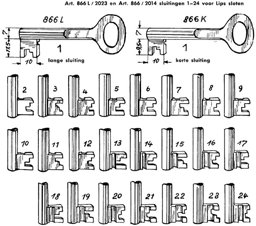 Toon details voor Lips klaviersleutel art. 866L-2023 /1 Afbeelding van Lips klaviersleutel art. 866L-2023 /1