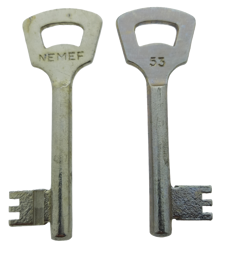 Toon details voor Nemef klaviersleutel  868N /53 Afbeelding van Nemef klaviersleutel  868N /53