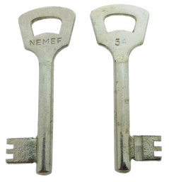 Toon details voor Nemef klaviersleutel  868N /54 Afbeelding van Nemef klaviersleutel  868N /54
