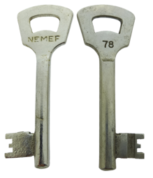 Toon details voor Nemef klaviersleutel  868N /78 Afbeelding van Nemef klaviersleutel  868N /78