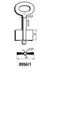 Toon details voor Silca Dubbelbaardsleutel ijzer 8956/1 Afbeelding van Silca Dubbelbaardsleutel ijzer 8956/1