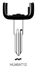 Toon details voor Silca Transpondersleutel brass HU46AT zonder chip Afbeelding van Silca Transpondersleutel brass HU46AT zonder chip